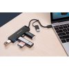 Vention CHTBB 2in1 USB-A/USB Type-C - 4 x USB-A adapter, fekete