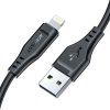 Acefast C3-02 USB-A - Lightning kábel, 1.2m, 2.4A, MFI engedélyes, fekete