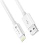 Forcell USB Type-C - Lightning kábel, 1m, 2.4A, PD12W, MFI engedélyes, fehér