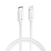 Forcell USB Type-C - Lightning kábel, 1m, 3A, PD30W, MFI engedélyes, fehér