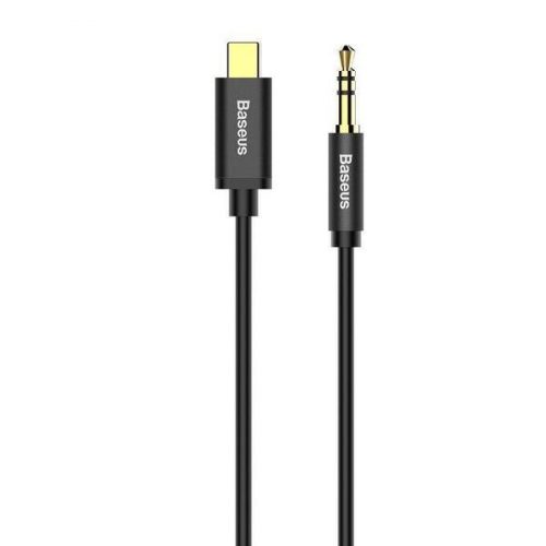 Baseus Yiven USB-C audiokábel 3,5 mm-es mini jack 1,2 m, fekete (CAM01-01)