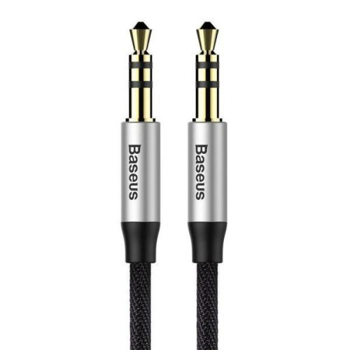 Baseus Yiven AUX mini jack audiokábel ,3,5mm, 1 m, fekete-ezüst (CAM30-BS1)