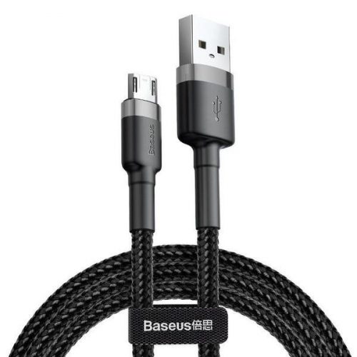 Baseus Cafule USB-Micro USB kábel , 2A, 3m, fekete-szürke (CAMKLF-HG1)