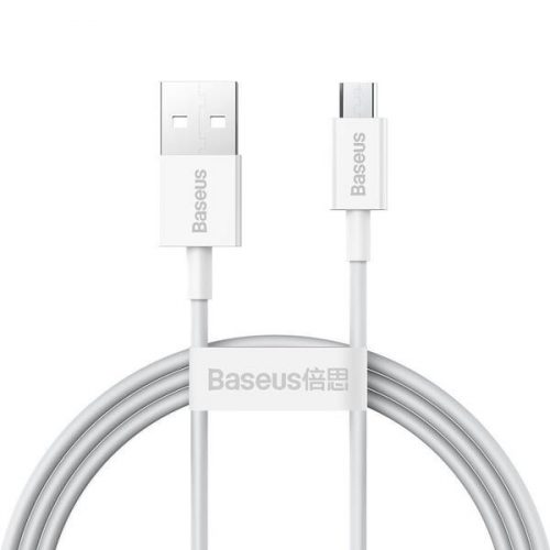 Baseus Superior sorozatú USB-Micro USB kábel, 2A, 1m, fehér (CAMYS-02)