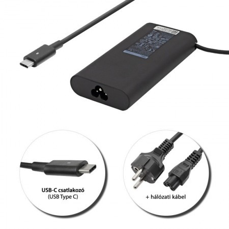 Dell 20V 6.5A / 5V 1A / (130W) USB-C (Type-C) gyári új laptop töltő